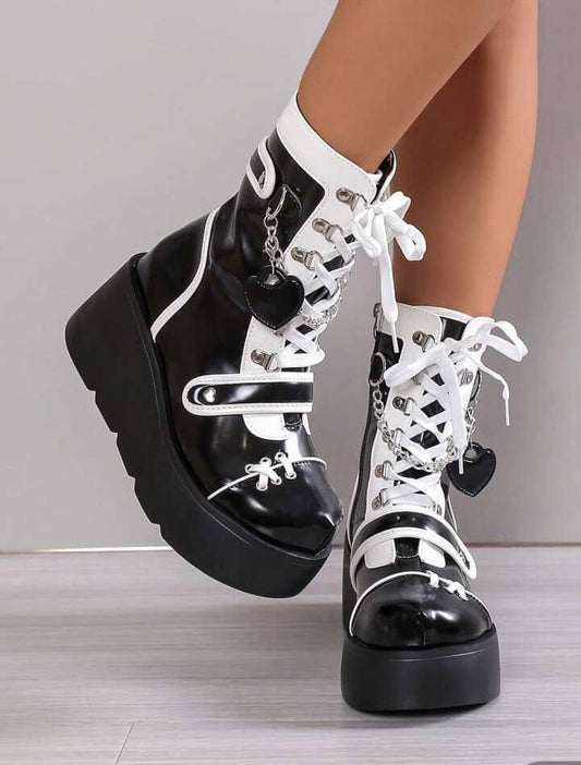 Baby doll chunky lace ups