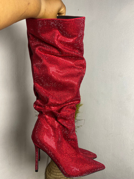 Bedazzled slouch knee highs