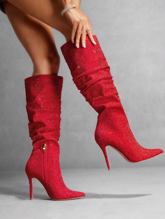 Bedazzled slouch knee highs